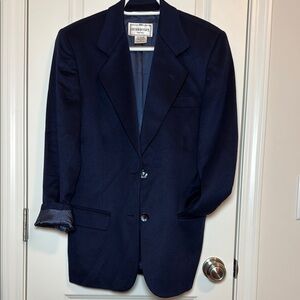 Henri Bendel Blue Blazer Suit Jacket 100% Cashmere